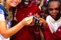 Kelsey Bilthouse and friends in Nakuru, Kenya