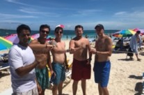 Parker , Rishav, Kyle, Barron and Danny in Bahamas for Parker’s bachelor weekend.