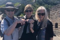 Robert and Teresa Albin with Fran Cronin at the Great Wall of China.