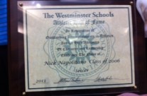 Nick elected to Westminster School Hall of Fame